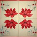 085 Christmas Flowers - 3-ply (cream/Edge grün) - Ihr